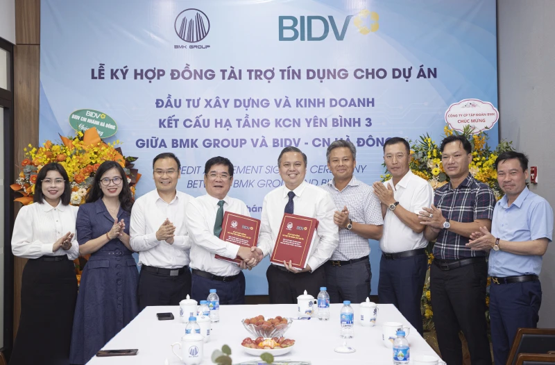 BMK Group ký kết hợp đồng tín dụng với BIDV Hà Đông: Sớm đưa KCN Yên Bình 3 vào vận hành